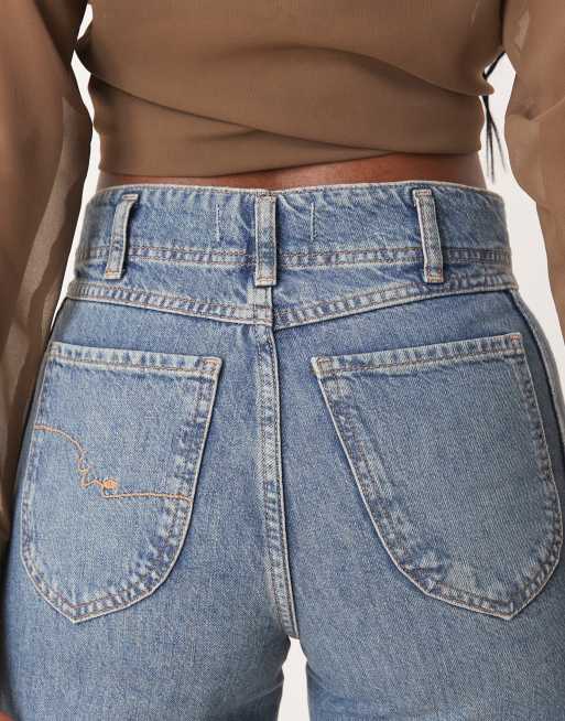 Free People Aster straight leg jeans in mid wash blue, 5 of 5