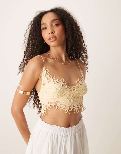 Free People asteria bralette in yellow - view 1