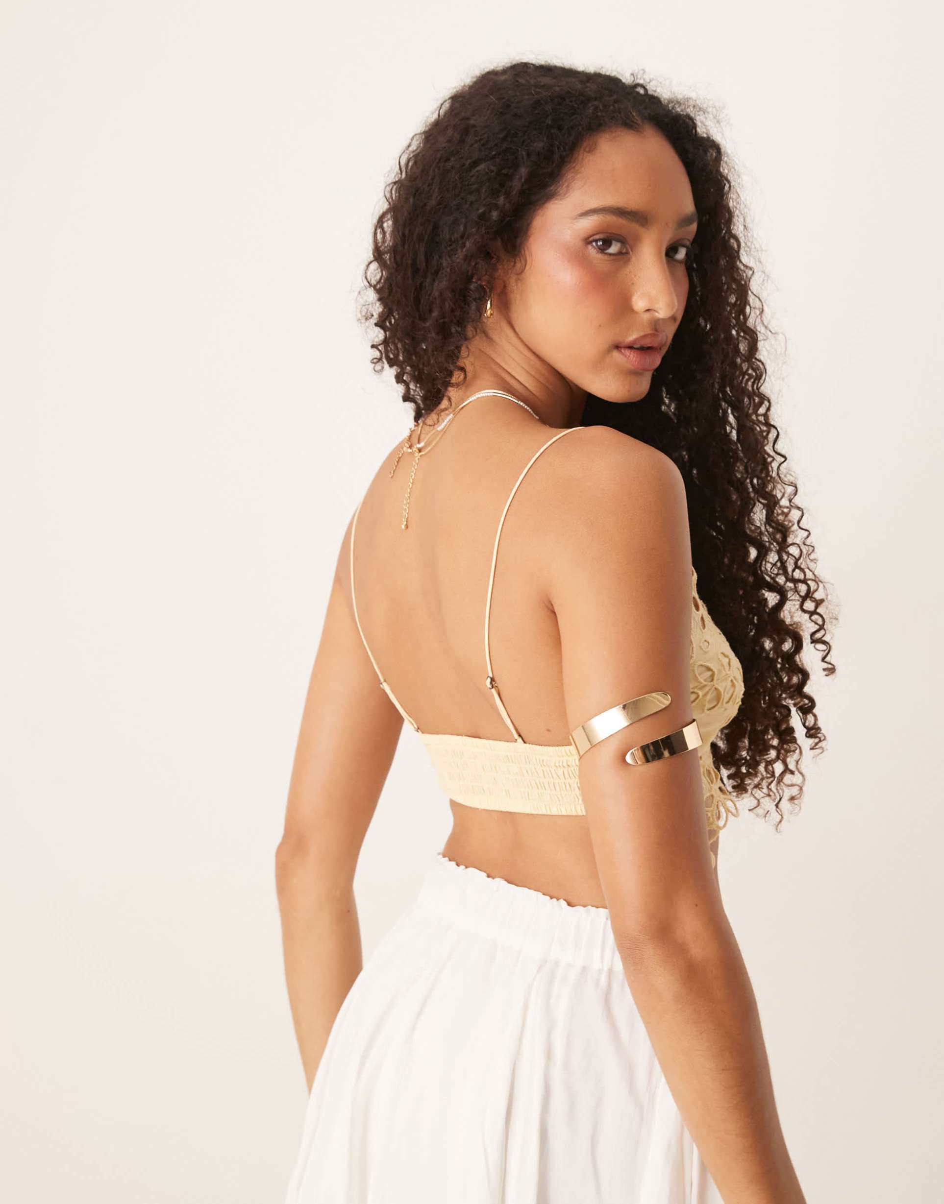 free people asteria bralette in yellow