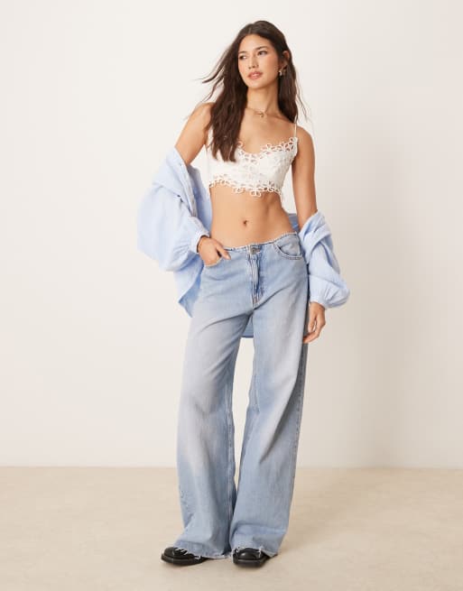 Free People asteria lacy bralette in white, 3 of 4