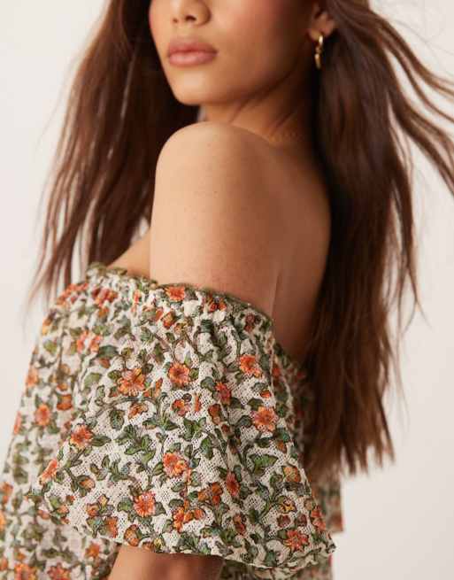 Free People astra ditsy floral blouse in multi, 4 of 4