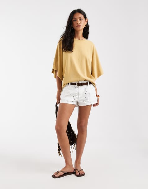 Free People Atlas top oversize con maniche dolman in fallen leaf - view 1