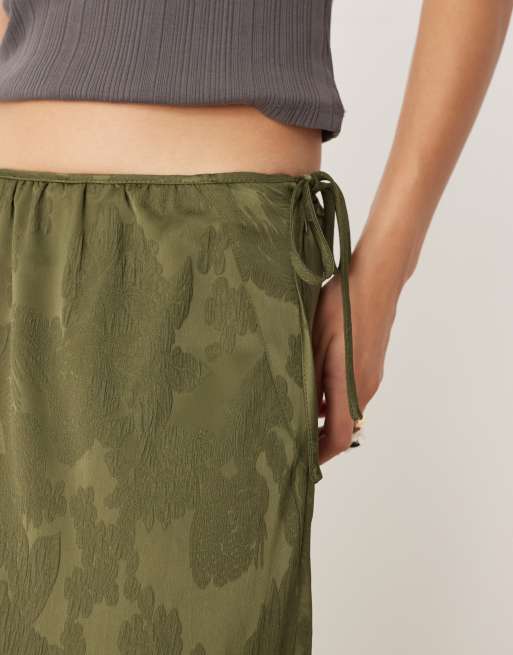 Free People Autumn Promenade maxi skirt in adventurer green | ASOS