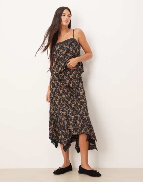 Free People bali sweet escape skirt in black combo co-ord - view 1