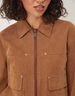 FREE PEOPLE BALIR FAUX SUEDE JACKET 