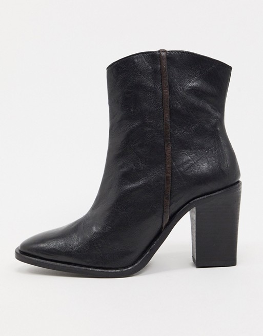 Free People Barclay western ankle boots in black