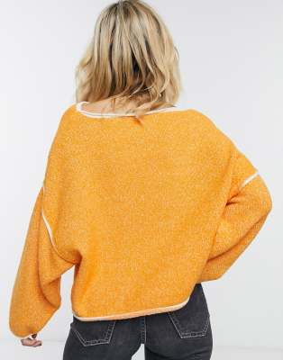 orange free people sweater