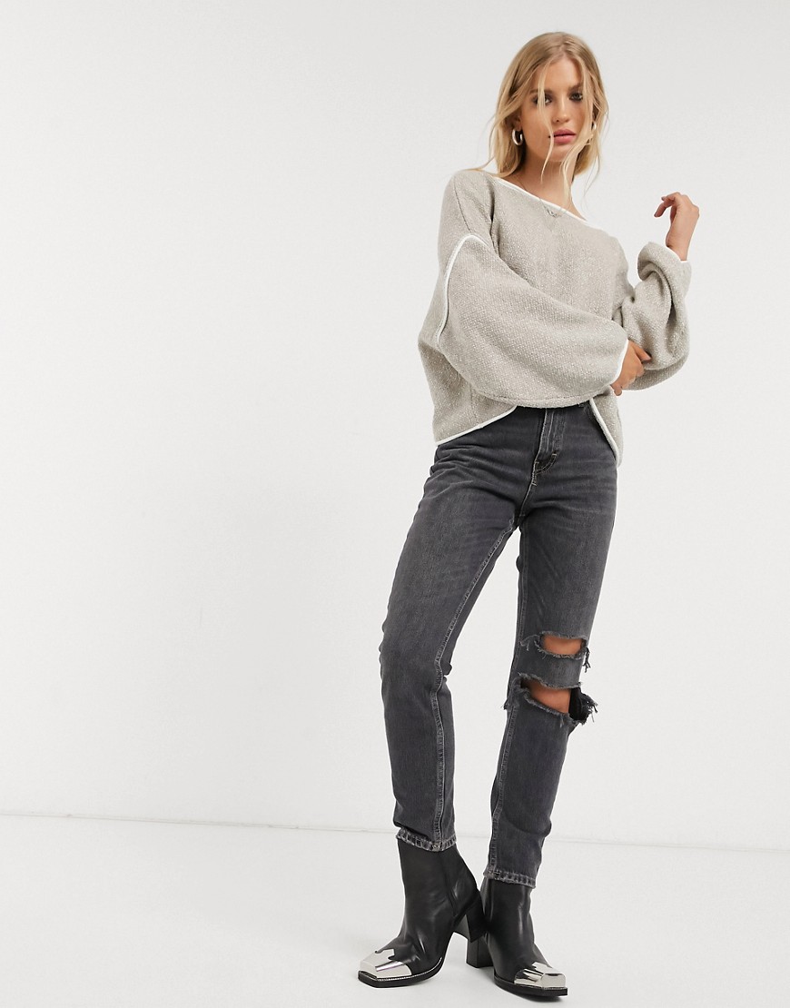 Free People Bardot Sweater-gray | ModeSens