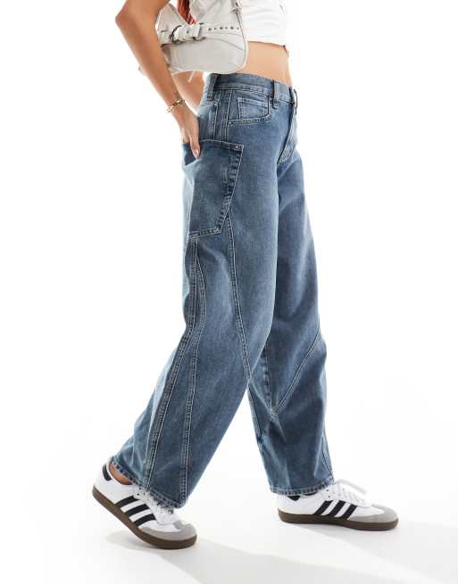 Free People – Baryłkowe jeansy w kolorze indygo, 4 z 5