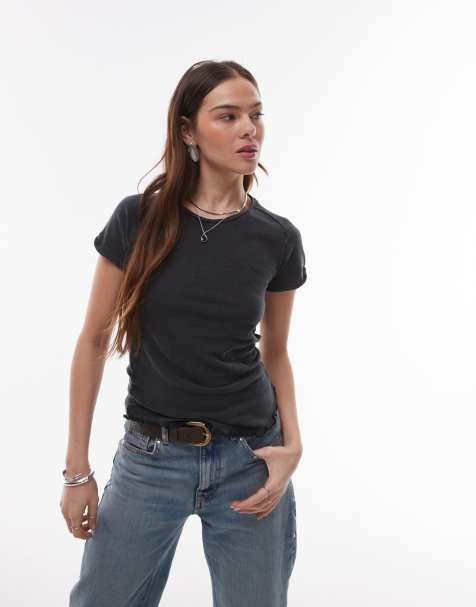 Free People be my baby fitted t-shirt in black - view 1