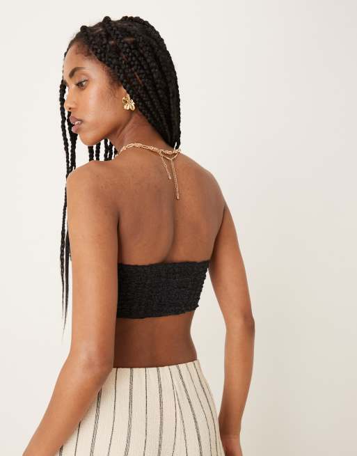 Free People - Bea - Bandeau top met textuur in zwart, 4 van 4