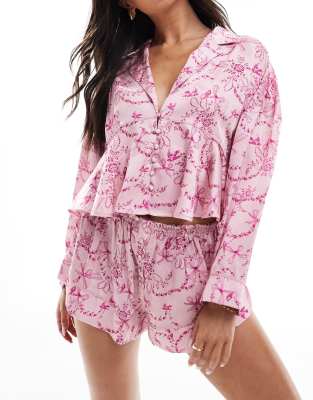 Free People Beauty Sleep pyjama set in pink