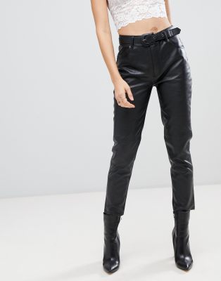 belted skinny pants