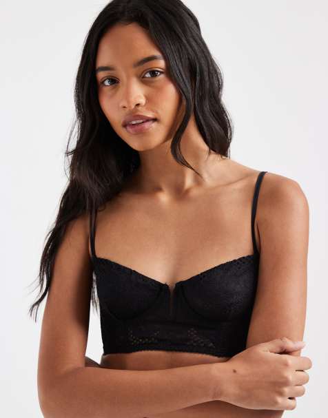 Free People bh met grafische rand en beugel in zwart - view 1