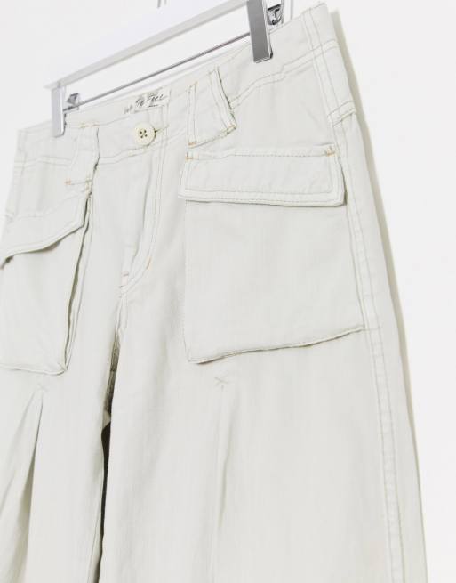 Free People Birch Denim Wideleg Pant Asos