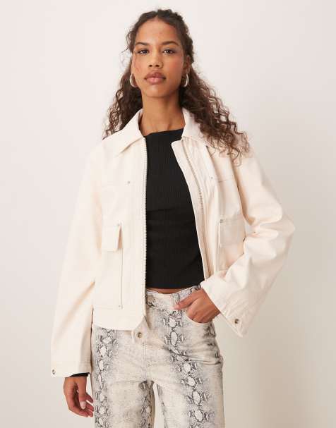 Free People blair faux suede jacket in sea salt - view 1