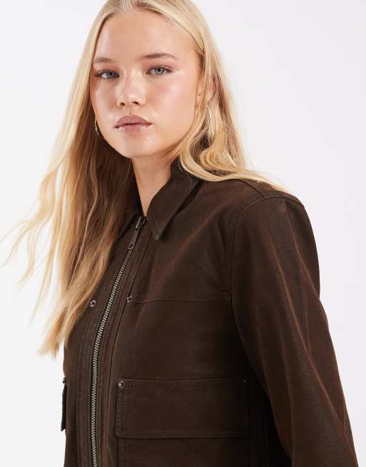 Free People Blair Jacke in Schokobraun, 3 von 4