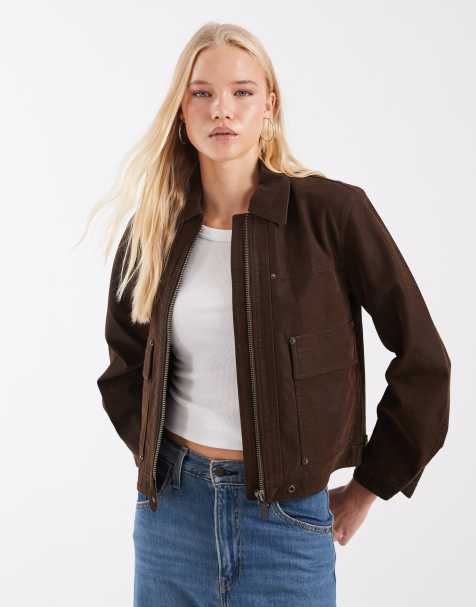 Free People Blair kurtka z imitacji zamszu sierra w kolorze chocolate torte - view 1