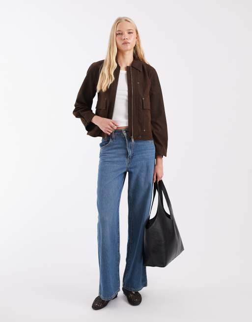 Free People Blair vegan suède sierra jack in chocoladebruin, 2 van 4
