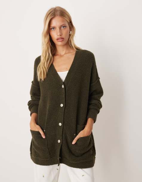 Free People blazing cardigan in dark green