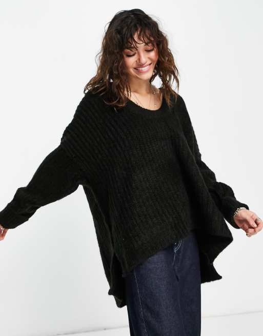 Free people 2025 black jumper