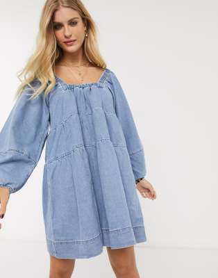 babydoll denim dress