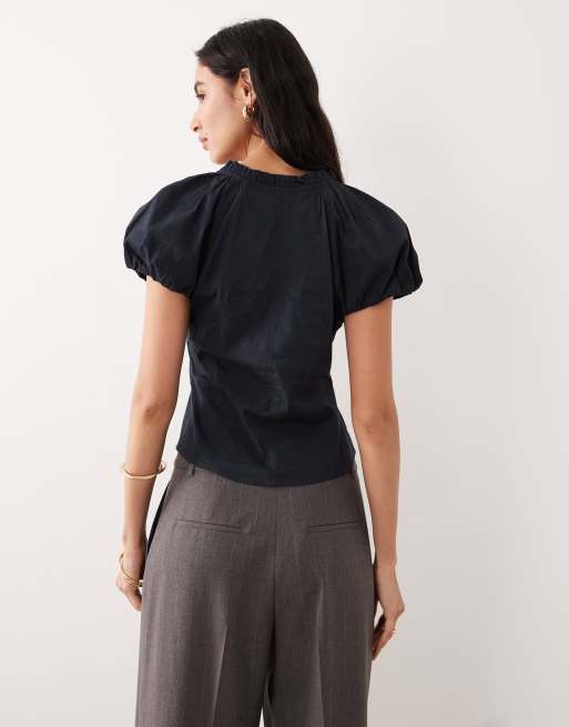 Free People - Blusa estiva nera, 4 di 4