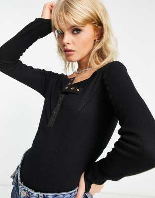 Chemisier Crop Transparent Free People - Noir à Fleurs Blanches | Taille XS | Occasion Très Bon état