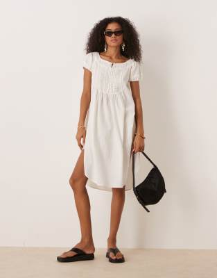 Free People boho midin tunic top in clean ivory - view 1