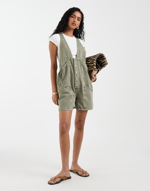 Free People - Bonanza - Salopette da lavoro color alloro