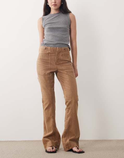 Free People bootcut jeans in brown - view 1