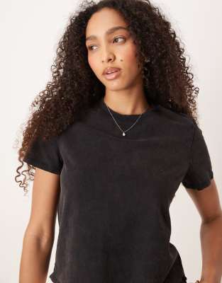 Free People Free People boxy fit everyday tee in black