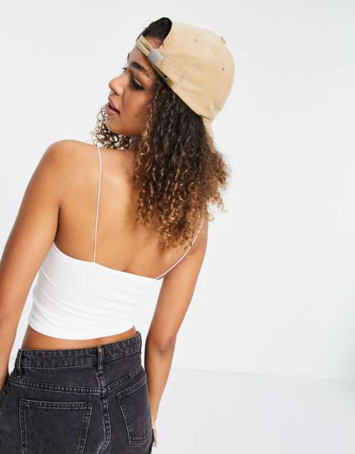 Free People - Brami - Caraco à bretelles fines - Blanc, 2 de 4