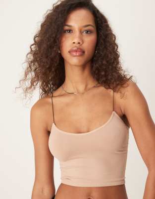 Free People brami skinny strap cami top in neutral