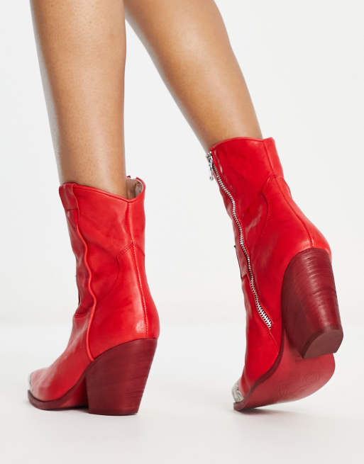 Free people hot sale red boots