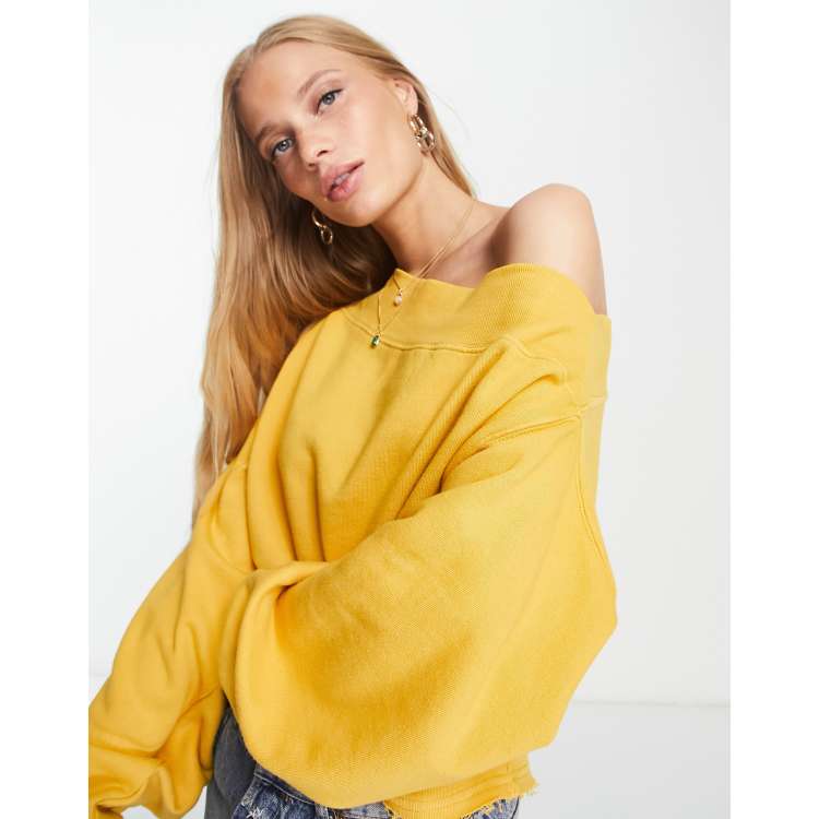 Free people sale mustard sweater