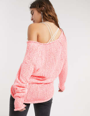 free people pink cardigan