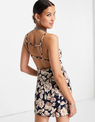 free people navy floral dress