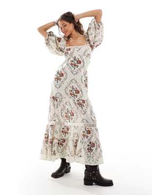 Free People broderie maxi dress in white - view 1