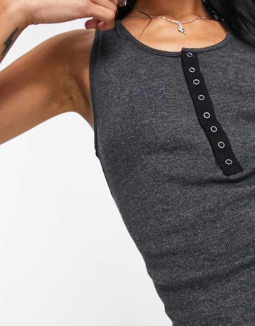 フリーピープル Free People サムmi Tank レディース シャツ トップス Washed Black Combo Mia Plaid Tank | Nuuly