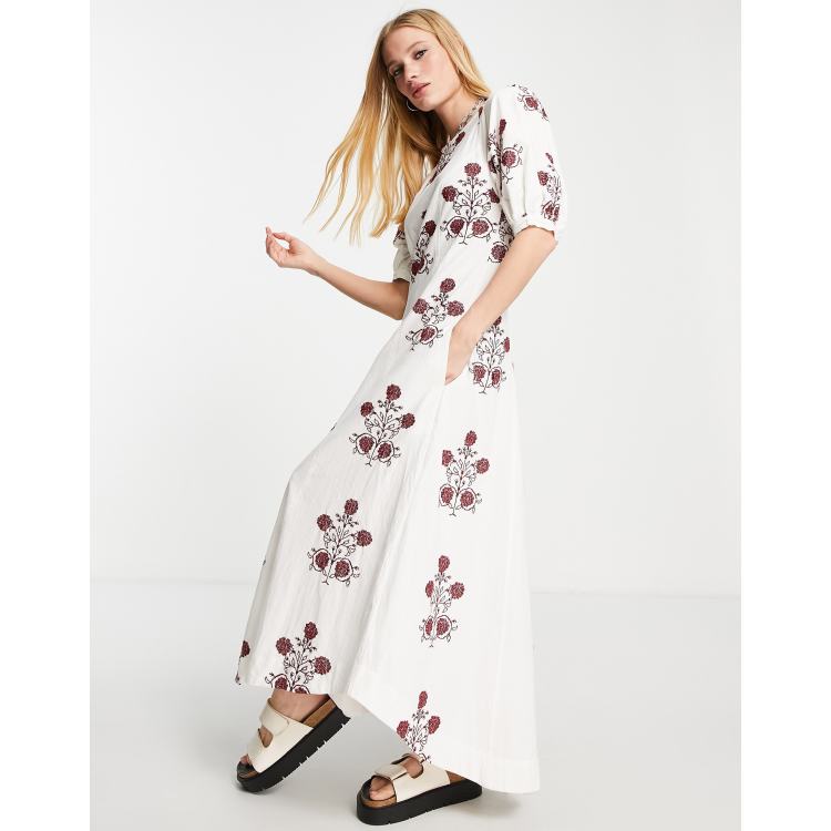 Free people 2025 floral embroidered dress