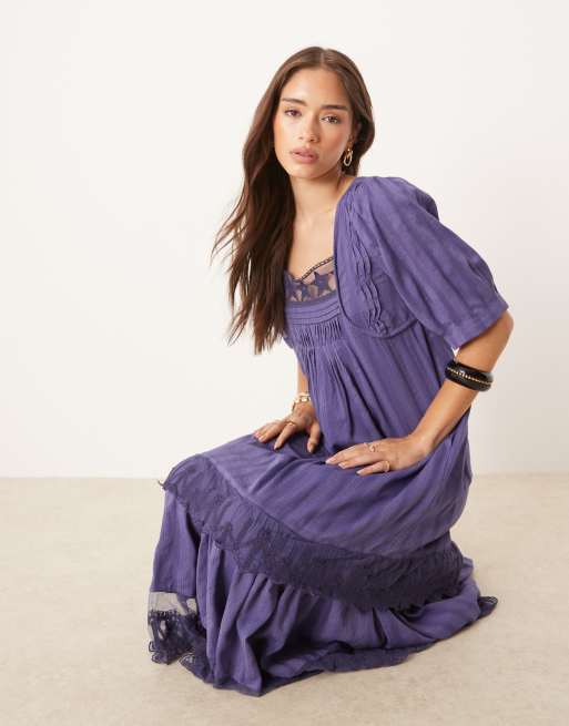 deep v lace maxi dress pool Lace V Neck Maxi Dress Black | Black | Womens main image 1