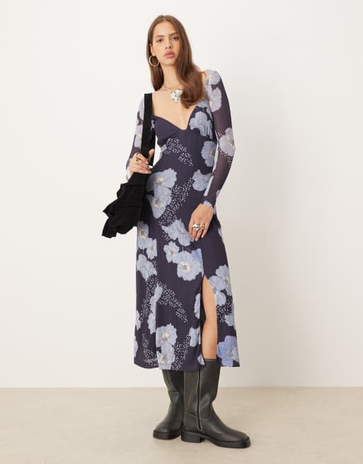 Free People Calla midi dress in sky combo | ASOS