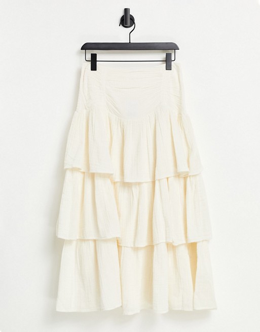 Free People cant stop the spring tiered midi skirt