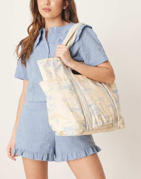 Free People caravan canvas tote in toile print - view 1