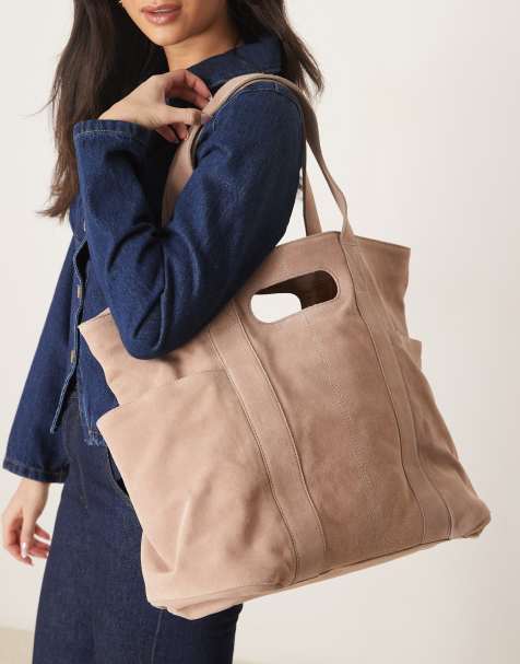 Free People caravan suede tote in sand - view 1