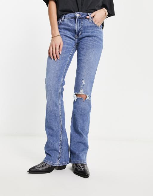 Free People Carmen flare jeans in indigo blue