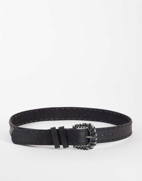 Free People ceinture en cuir Holt noire - view 1