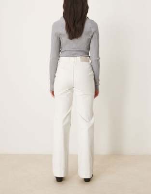 Free People Cerine Relaxed Bootcut Jeans In White
