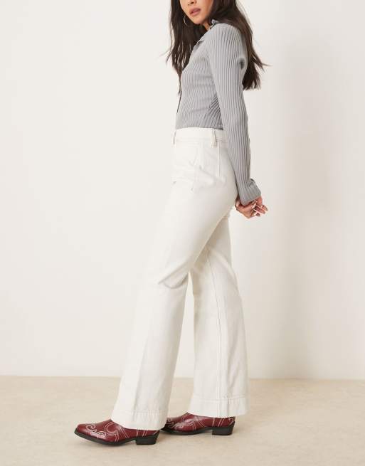 Free People cerine relaxed bootcut jeans in ecru, 3 of 5